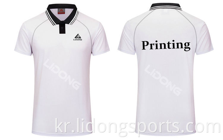 Lidong 최신 새로운 디자인 승화 편안한 빈 폴로 셔츠 맞춤 스포츠 티셔츠